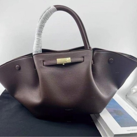 Premium Mocha Leather Adjustable Tote